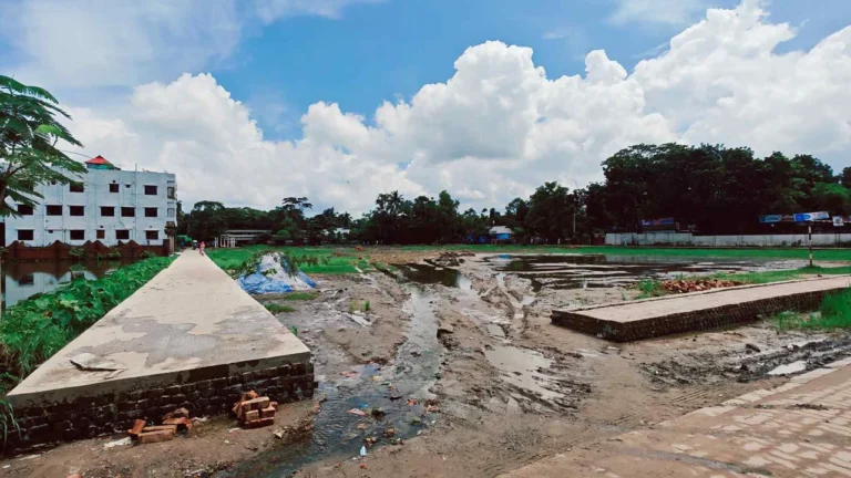 20260728-এমপির-বাড়িতে-যাতায়াতে-শতবর্ষী-স্কুলের-মাঠে-রাস্তা-নির্মাণ
